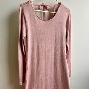 Allison Brittney rose gold long sleeve dress nwt